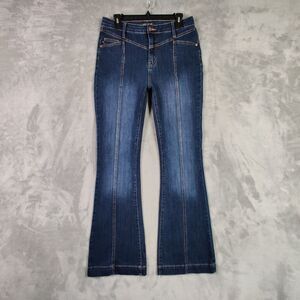 Judy Blue Jeans Women 30 11 Blue Flare Fit High Rise Dark Denim Stretch Pants